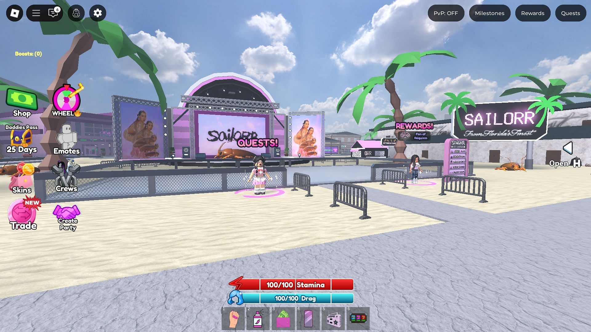 The Sailorr Music Event area (Image via Roblox)